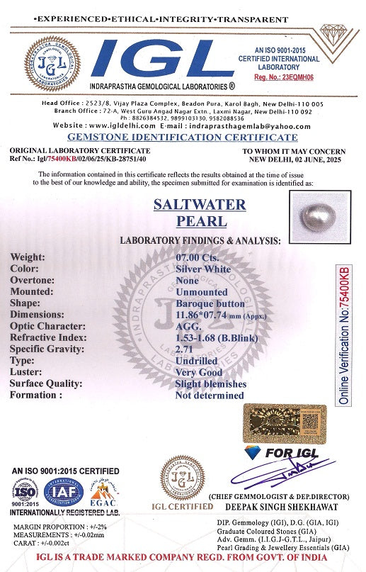 Natural Venezuela Pearl 7.00 Carats