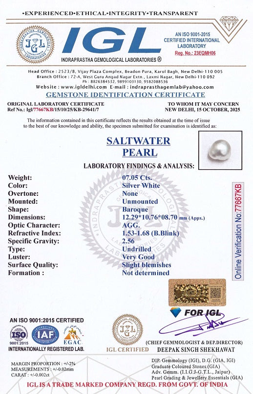 Natural Venezuela Pearl 7.05 Carats
