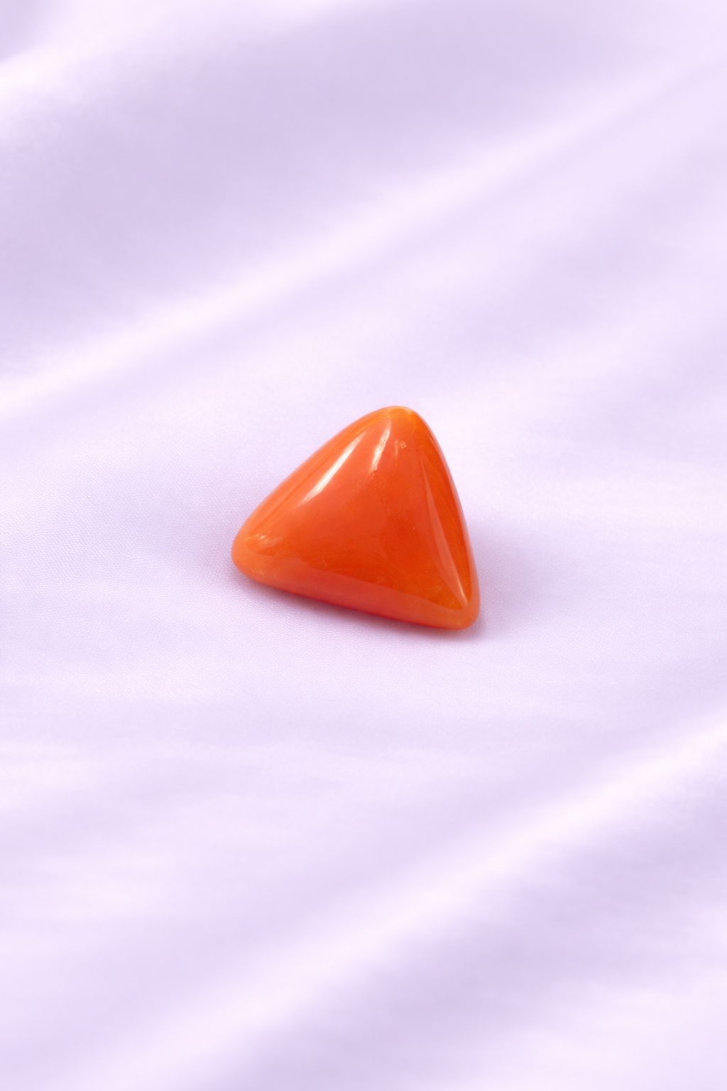 Natural Italian Red Coral Triangular 4.9 Carat