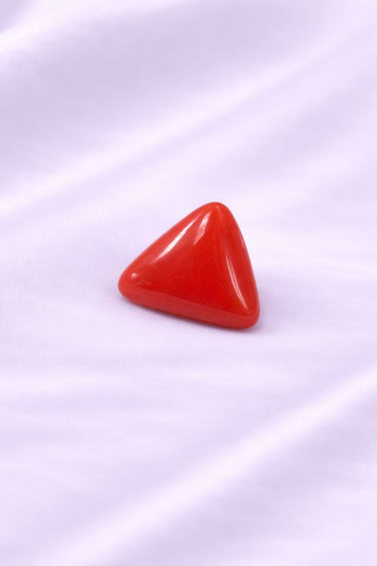 Natural Red Coral Triangular 5.20 Carat