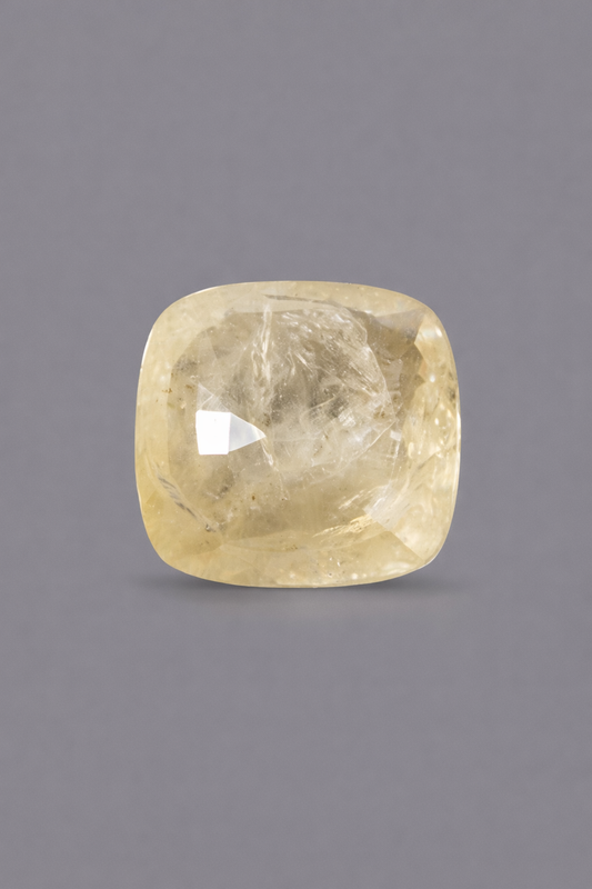 Natural yellow sapphire ( pukhraj )  8.56 Carat
