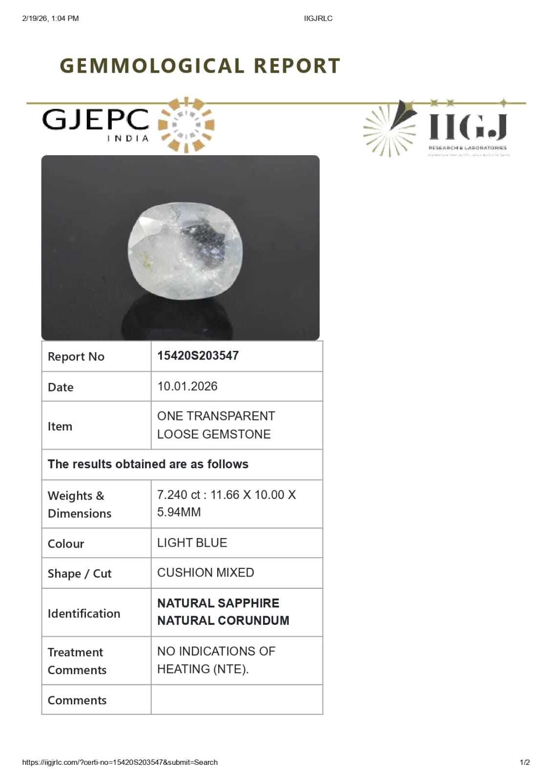 Natural Blue sapphire ( Neelam ) 7.24 Carat ( Sri Lanka Origin )