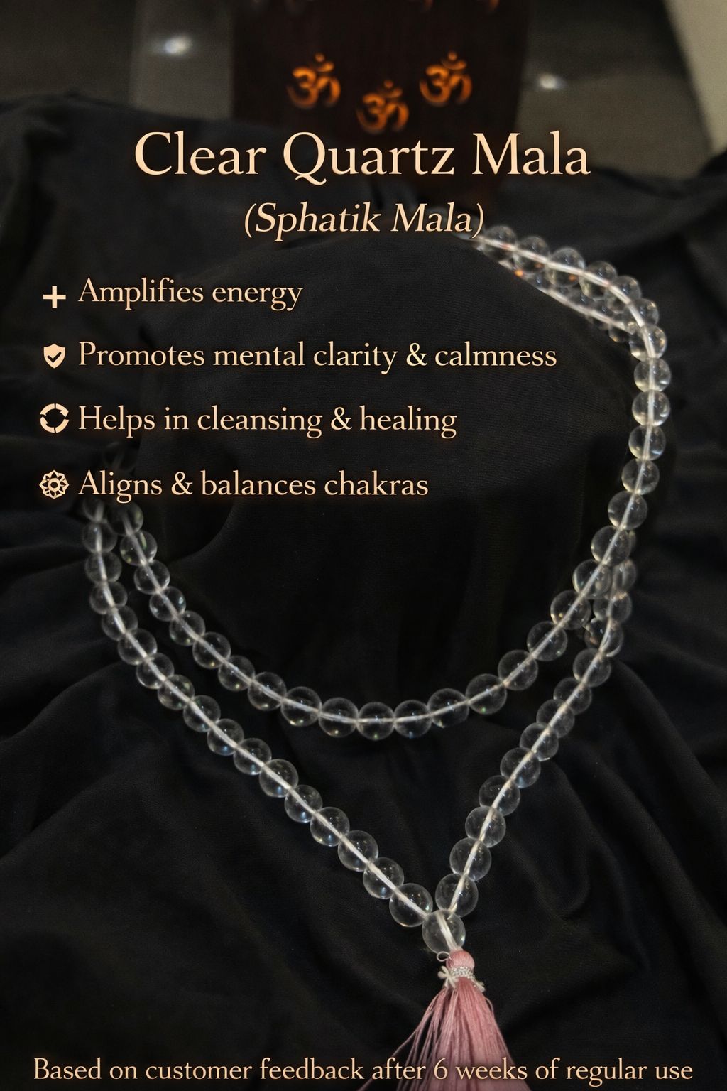 Clear Quartz Mala ( Sphatik Mala )