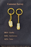 Pyrite Crystal Keychain, Pyrite Gemstone Keychain